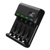 Baterijų įkroviklis Green Cell GC VitalCharger USB, 4 lizdų, AA/AAA, maitinamas USB, juodas
