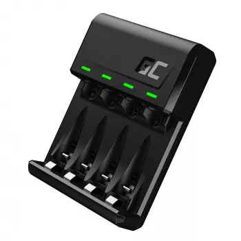 Baterijų įkroviklis Green Cell GC VitalCharger USB, 4 lizdų, AA/AAA, maitinamas USB, juodas