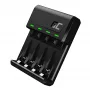 Baterijų įkroviklis Green Cell GC VitalCharger USB, 4 lizdų, AA/AAA, maitinamas USB, juodas