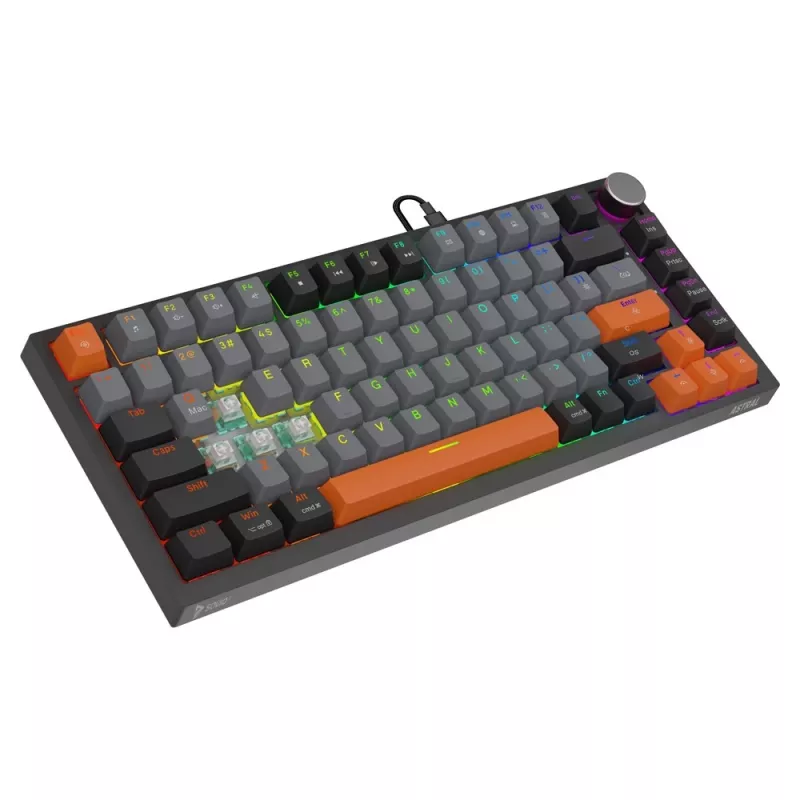Savio ASTRAL BLACK JADE 3 SPALVŲ žaidimų klaviatūra USB QWERTY US International