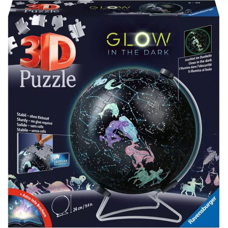 3D dėlionės rutulys žvaigždė gaublys švytintis tamsoje