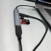 USB-C šakotuvas Tellur TLL321051 — aliuminis, 4 prievadai, pilkas
