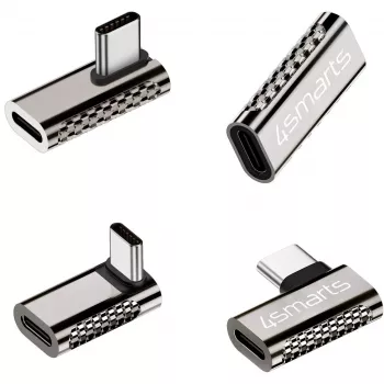USB-C į USB-C adapterių / jungčių keitiklių rinkinys 4smarts 540464, sidabrinis
