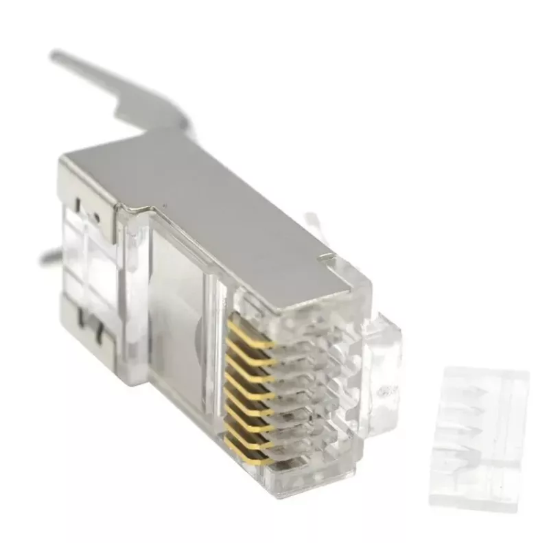 RJ45 jungtys GEMBIRD CAT7 8P8C auksuotos 15µ FTP/SFTP pakuotėje 50 vnt.