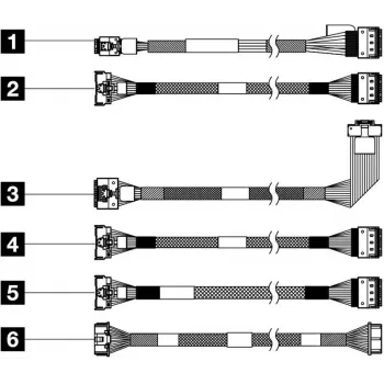 Lenovo Thinksystem SR650 V3 X4 M.2 Sat A/NVME NON-RAID kabelių rinkinys (4X97A82924)