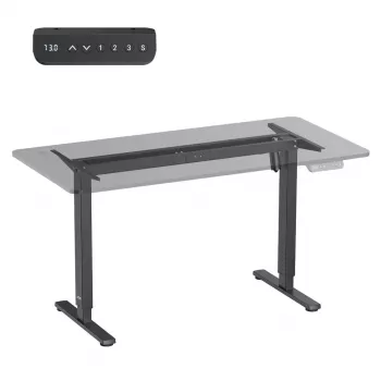 Ergo Office elektrinis reguliuojamo aukščio stalas, maks. aukštis 1160 mm, maks. apkrova 80 kg, be sėdėjimo-stovėjimo stalviršio, juodas, ER-400 B