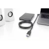 Digitus ASSMANN - USB laidas - USB-C (M) kampuotas į USB Type A (M) tiesus - USB 3.1 Gen2 - 3 A - 1 m - formuotas - juodas (AK-300147-010-S)