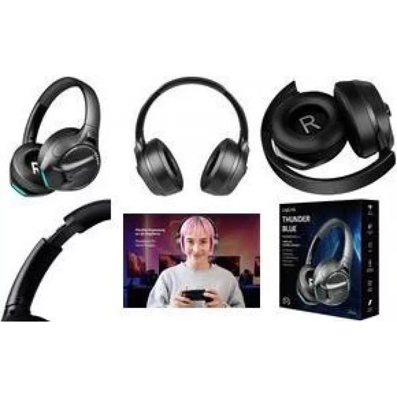 LogiLink BT0070 ant ausų uždedamos ausinės Bluetooth juodos (BT0070)