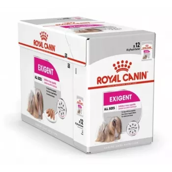 Šlapias šunų maistas Royal Canin Exigent Meat Universal 12×85 g — Paukštiena, suaugusiems šunims, išrankiems šunims