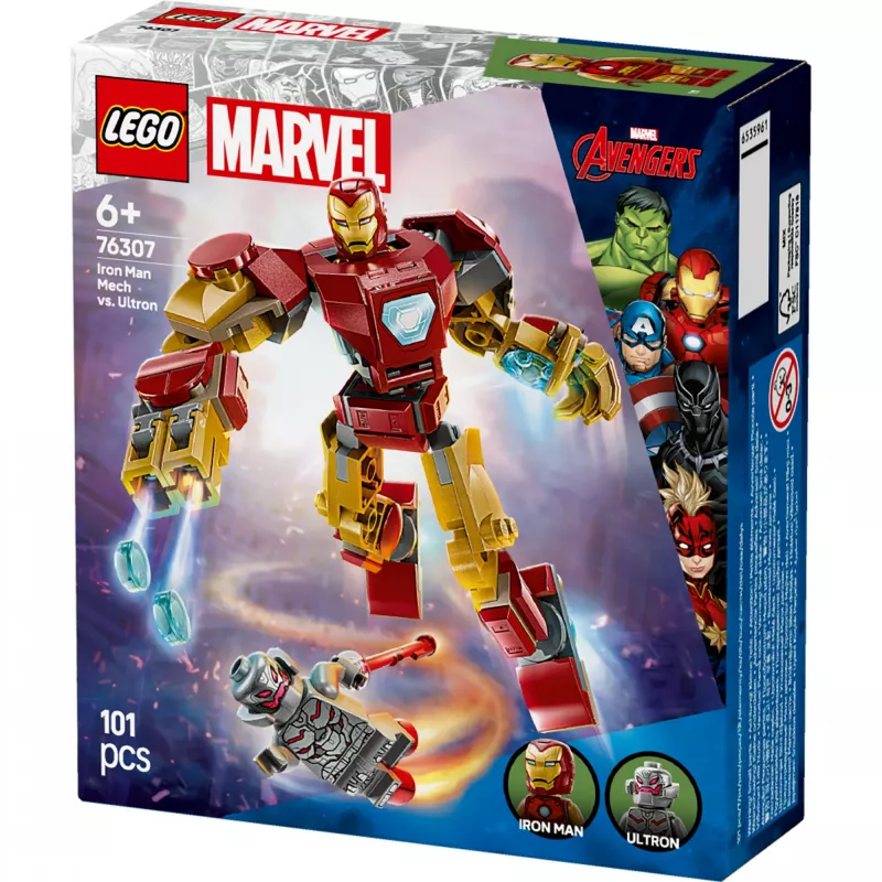 LEGO MARVEL 76307 Geležinio žmogaus mechas prieš Ultroną