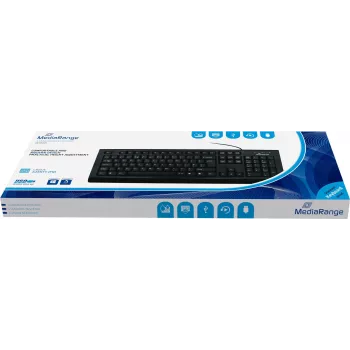 MEDIARANGE MROS101-FR - standartinė - laidinė - USB - mechaninis jungiklis - AZERTY - juoda