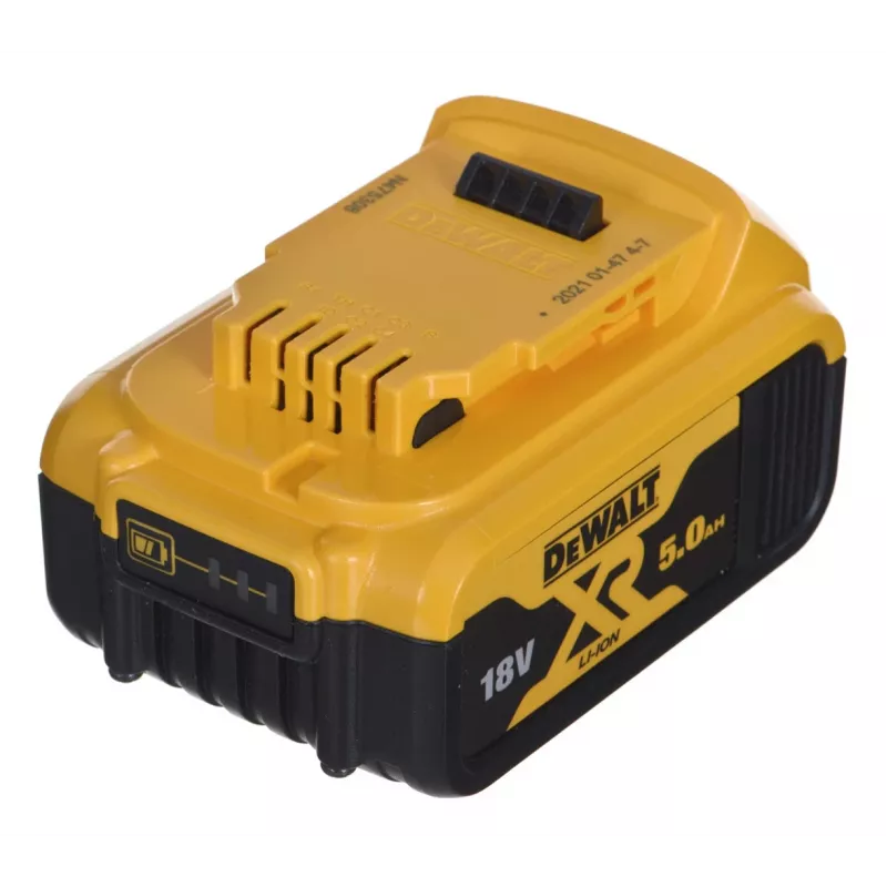Grandininis pjūklas DeWalt DCM565P1 — belaidis, 30 cm juosta, 5 Ah baterija, 0,12 L alyvos bakelis