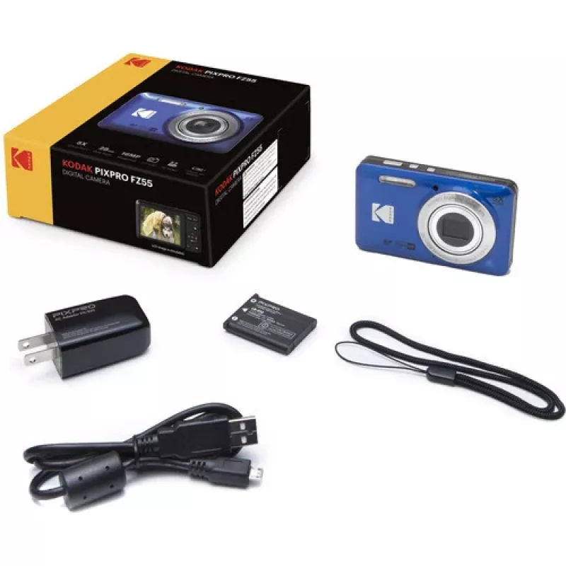 Kodak PIXPRO FZ55 1/2.3 Compact Camera 16 MP CMOS 4608 x 3456 Pixel Mėlyna (FZ55BL)