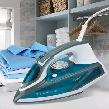 Garinis lygintuvas Maestro MR-304C, 2200 W, balta/mėlyna — garinis lygintuvas namams
