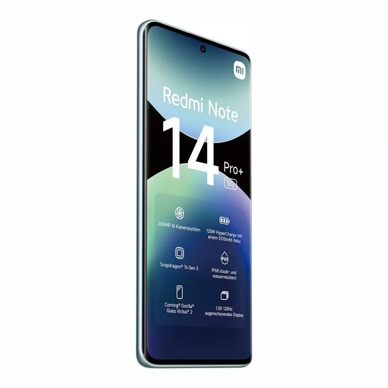 Išmanusis telefonas Xiaomi Redmi Note 14 Pro+ 5G — 6,67 col. AMOLED, 8 GB RAM, 256 GB, 200 MP, IP68, 5110 mAh