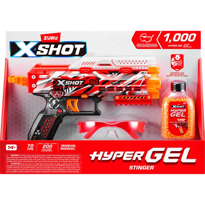 Žaislinis blasteris XSHOT HYPER GEL 36728 — įvairiaspalvis, svoris 350,3 g, amžius 14+