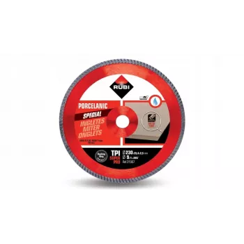 Deimantinis diskas RUBI 230mm TPI SUPERPRO — 230 mm deimantinis pjovimo diskas keramikai ir porcelianui