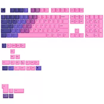Klaviatūros klavišų dangteliai GLORIOUS GPBT Gradient Nebula ANSI išdėstymas PBT dažų sublimacijos klavišų dangtelių rinkinys