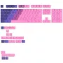 Klaviatūros klavišų dangteliai GLORIOUS GPBT Gradient Nebula ANSI išdėstymas PBT dažų sublimacijos klavišų dangtelių rinkinys