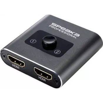 SpeaKa Professional SP-BDS-120 1+2 prievadų HDMI jungiklis, palaikantis Ultra HD 3840 x 2160 pikselių raišką (SP-9261376)