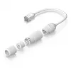Tinklo kabelis Ubiquiti UACC-Cable-Extender-C6A RJ-45 Cat6a 0,185 m baltas