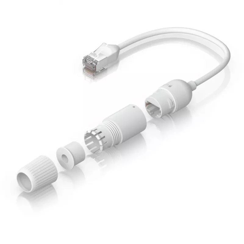 Tinklo kabelis Ubiquiti UACC-Cable-Extender-C6A RJ-45 Cat6a 0,185 m baltas