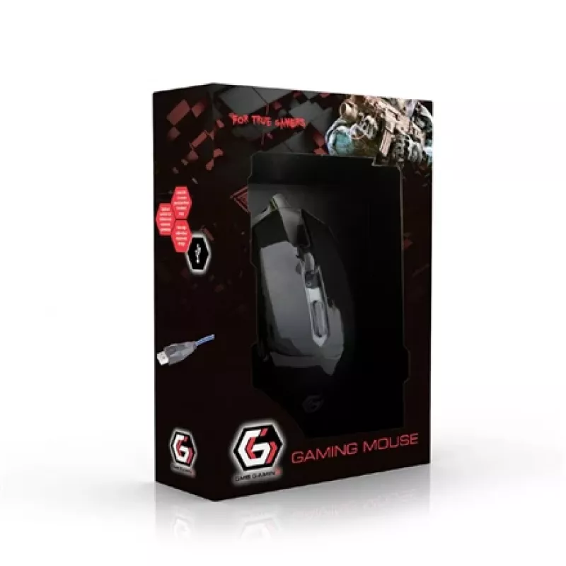 pelė USB OPTICAL GAMING/RED MUSG-001-R GEMBIRD