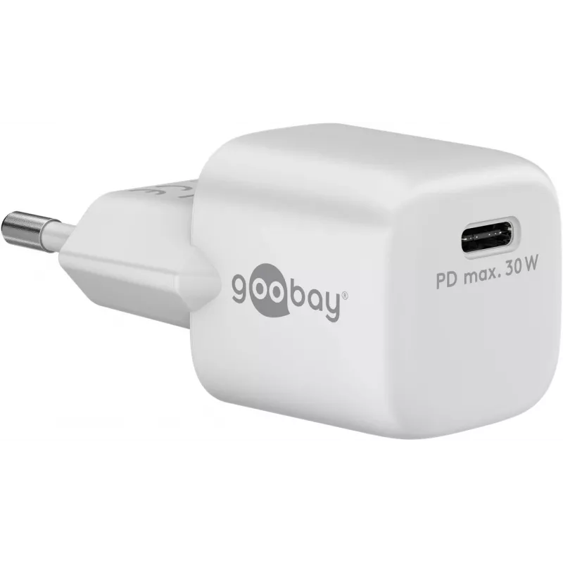 Vidinis AC greitasis įkroviklis GOOBAY 59716 — USB-C, 30 W, baltas