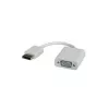 DisplayPort-VGA adapteris, DP ST - VGA BU, VGA D-Sub , DisplayPort, vyriškas, moteriškas, baltas