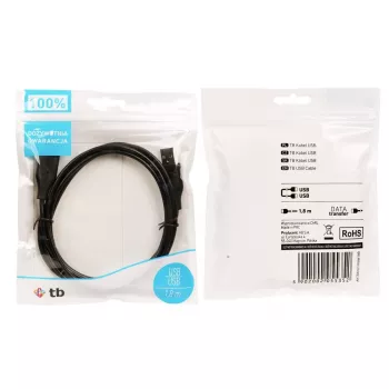 USB AM-AM laidas 1.8 juodas