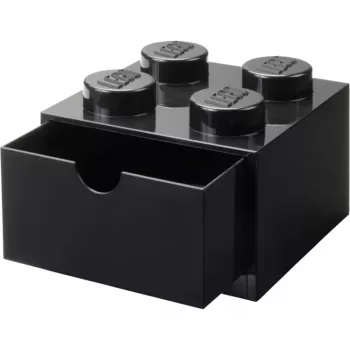 LEGO stalo stalčius 4, juoda laikymo dėžutė, su kaištukais