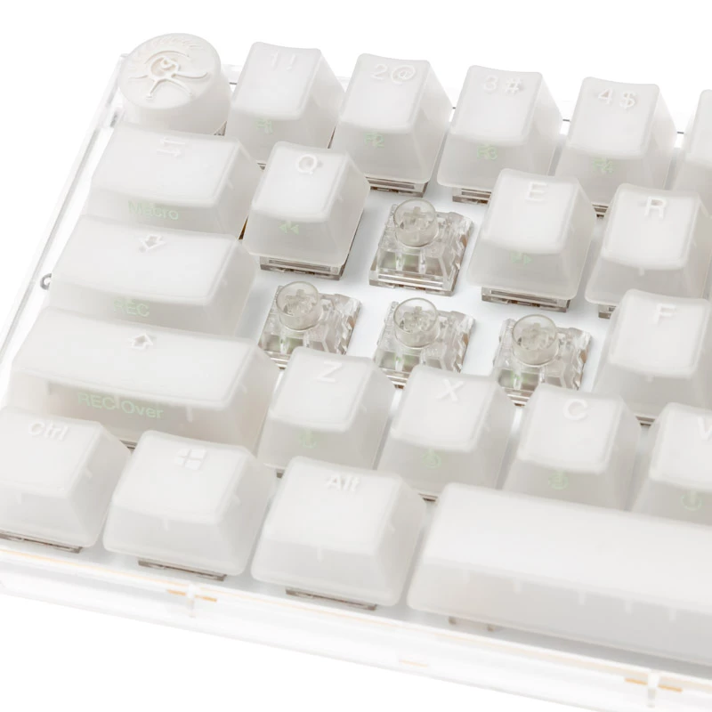 „Ducky One 3 Aura White Mini Kailh Jel US“ klaviatūra, skirta žaidimams, USB, QWERTY US International