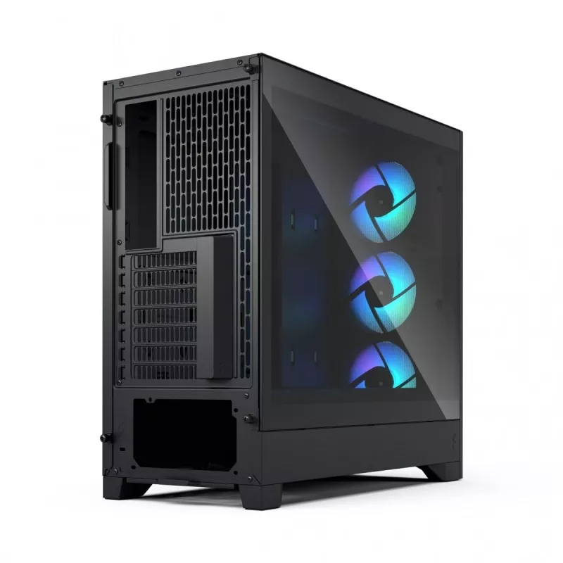 Fractal Design Pop 2 Air Juoda Solid vidutinio dydžio kompiuterio korpusas — ATX palaikymas, 3x 120 mm priekiniai ventiliatoriai, 2,5/3,5 colio diskų nišos, 215×481×462 mm