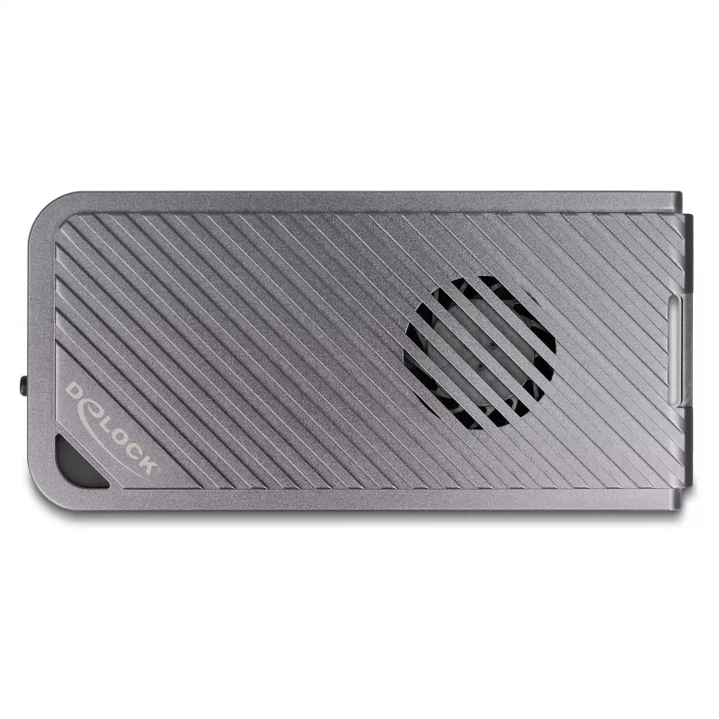 SSD korpusas DELOCK 42025 vienam M.2 (PCIe, USB4 Gen4, USB-C) Pilkas, aliuminis