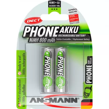 Baterija Ansmann lizdinė pakuotė 2 X DECT akumuliatoriai AA 800mAh
