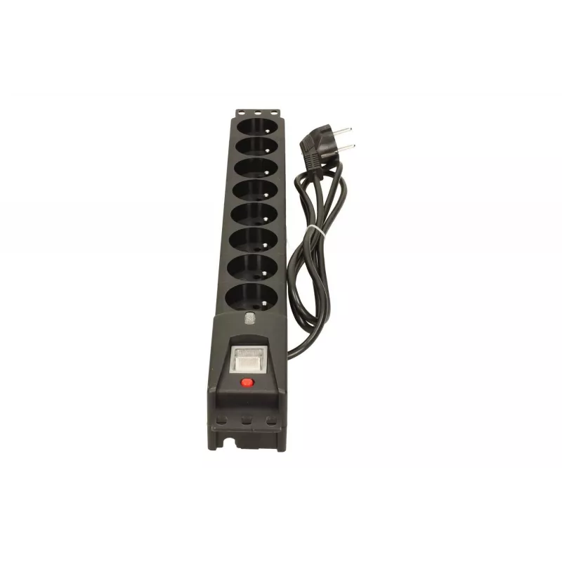 LESTAR LXARM 810 G-A K.:CZ 1,5M 19PDU juodas 8 kintamosios srovės lizdai 230 V 1,5 m