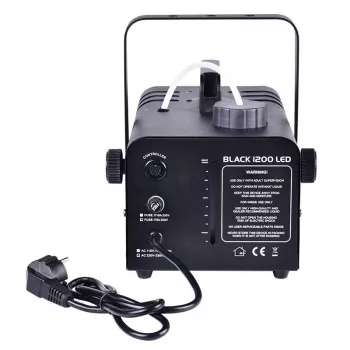 Rūko dūmų generatorius Light4Me Juoda 1200 1200W, 3 l bakas, 4 lempos, 340 m³/min našumas