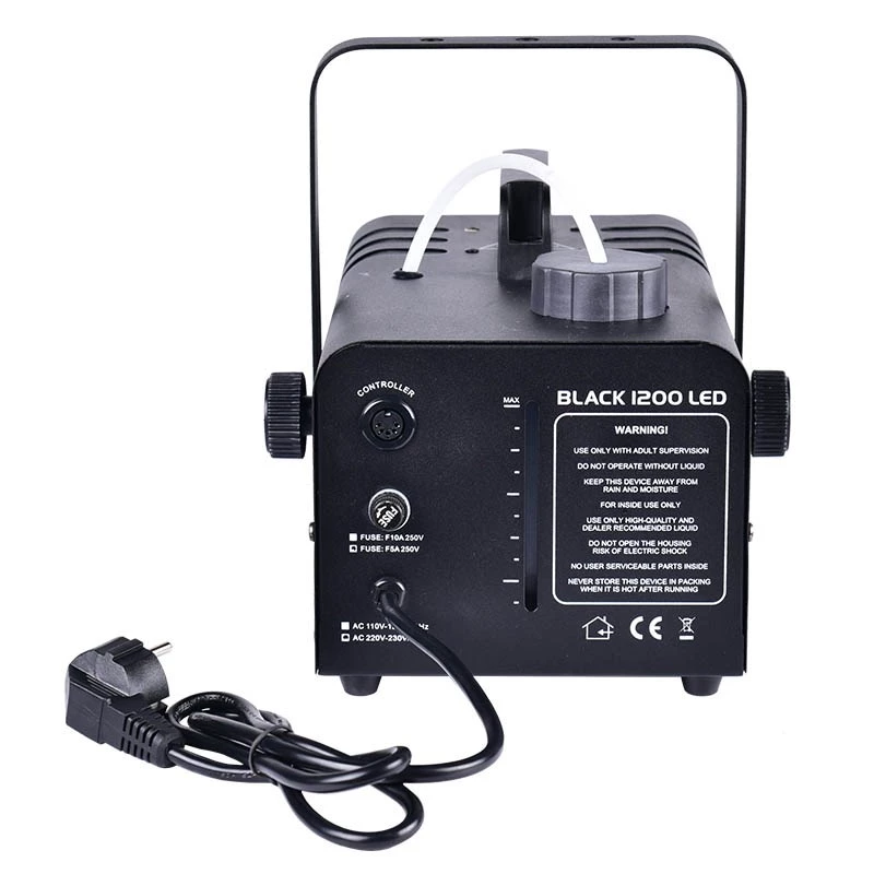 Rūko dūmų generatorius Light4Me Juoda 1200 1200W, 3 l bakas, 4 lempos, 340 m³/min našumas