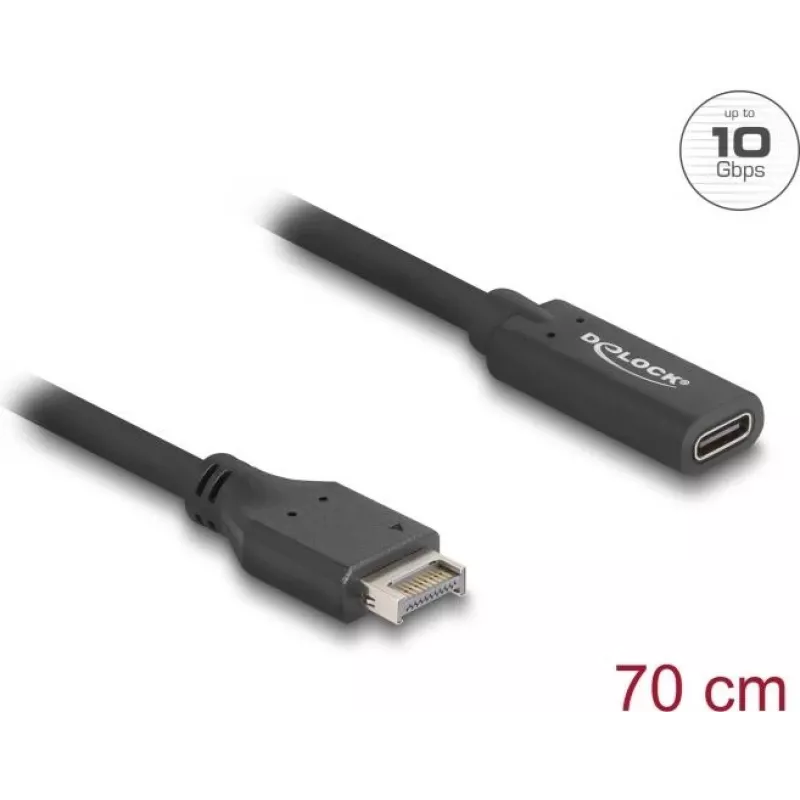 DeLOCK USB laidas Type-E Key A 20 kontaktų kištukas į USB Type-C lizdą 70 cm