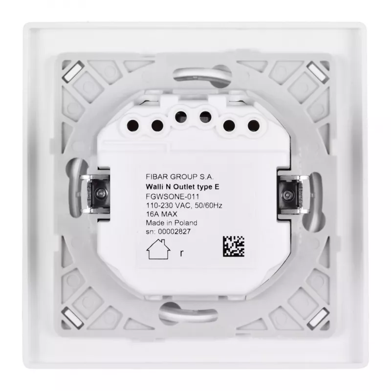 Fibaro lizdas Walli Outlet N Type E antracito spalvos FGWSONE-011-8