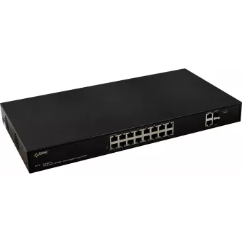 PULSAR SF116 tinklo komutatorius valdomas Fast Ethernet (10/100) Maitinimas per Ethernet (PoE) 1U juodas
