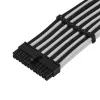 ATX ilginimo laidas SidabrinėSTONE SST-PP07E-MBBW 30 cm juodas/baltas