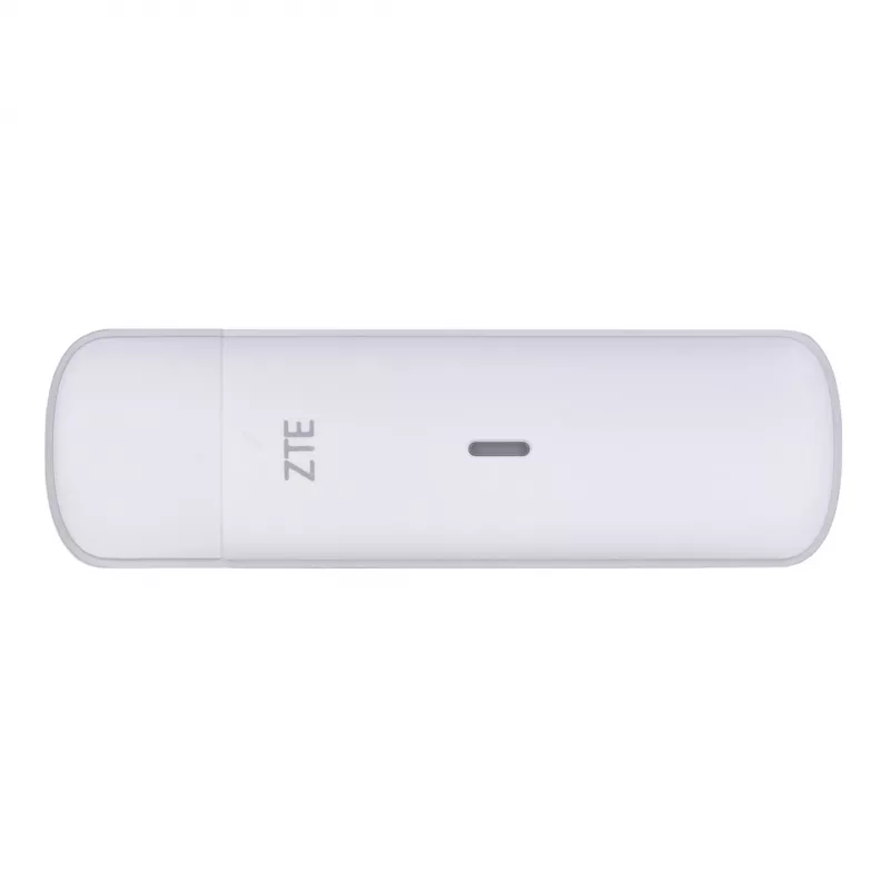 USB korinis modemas ZTE MF833N, nešiojamas USB formos faktorius, 4G LTE-FDD/TDD iki 150 Mbps, HSUPA/2G palaikymas, microSD lizdas, baltas