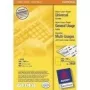 Lipnios spausdintuvo etiketės Avery Coloured Labels Geltona 105 x 148 mm