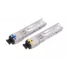 SFP WDM šviesolaidžio siųstuvų-imtuvų pora Extralink 1,25G 1310/1550nm vienmodis 3km SC DOM