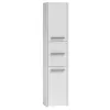 Vonios spintelė top e shop S43 BIEL — pastatoma, 6 lentynos, 400×300×1700 mm, balta