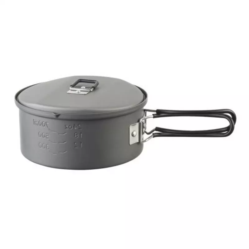 Puodas ESBIT PT1100HA stovyklavimo indai — aliumininis puodas 1,1 L, Ø14,8 cm, 227 g, juodas