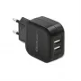 Vidaus kroviklis QOLTEC 50186 išmaniesiems telefonams ir planšetėms, 5 V 3,4 A, 17 W, 2× USB, juodas