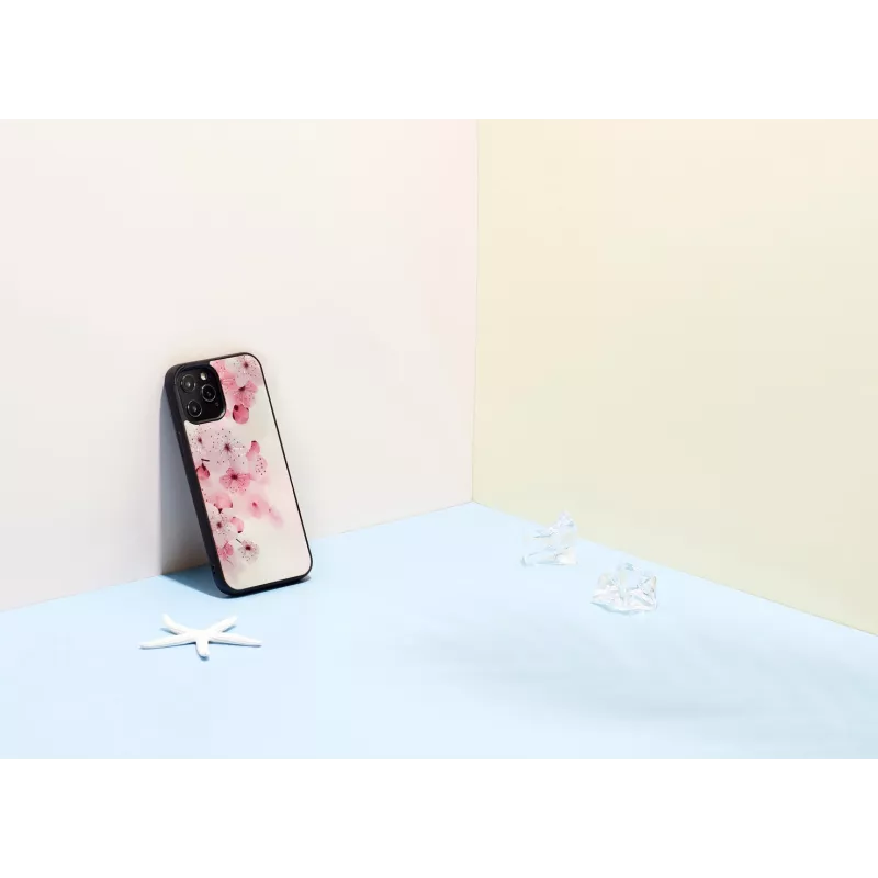 Apsauginis telefono dėklas iKins, skirtas Apple iPhone 12 / 12 Pro — vyšnių žiedų dizainas
