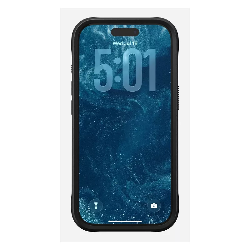 Mobiliojo telefono dėklas Nomad Rugged Leather Case, skirtas iPhone 17 Pro, 6,3 colio (16 cm), rudas, oda/TPU/aliuminis